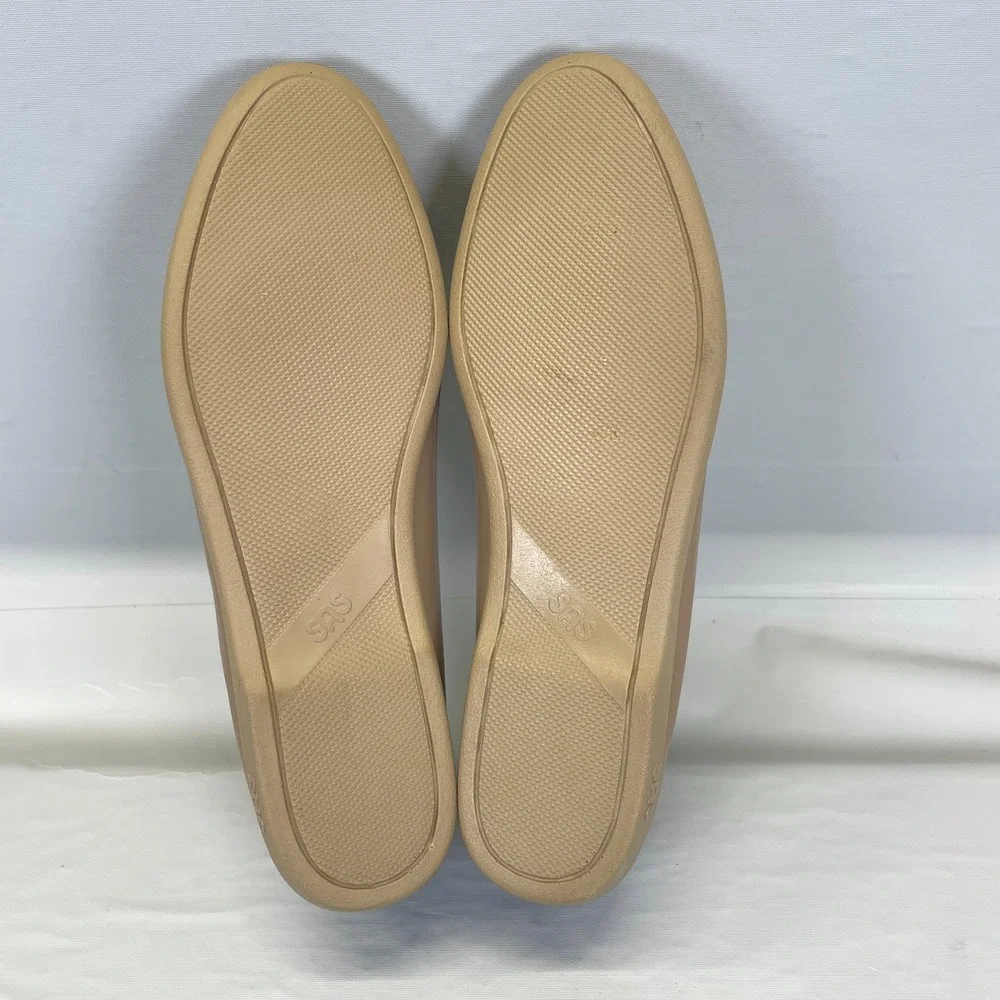 SAS Kiltie Tassel Loafers Womens Size 9.5 W Taupe Leather Slip On Comfort Shoes